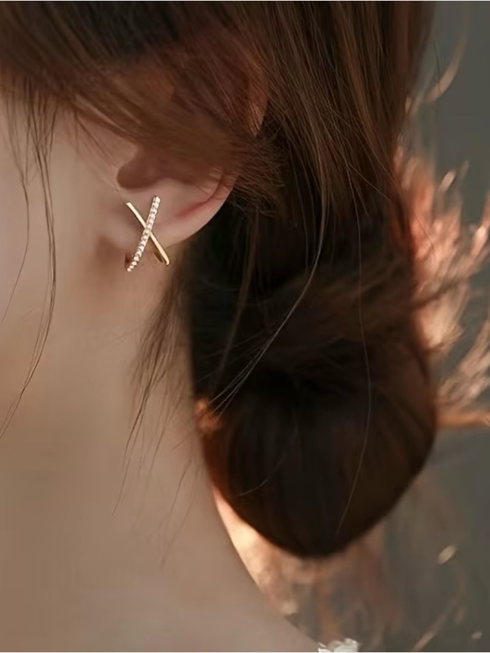 Crossed Hoop Earrings - Women Jewelry